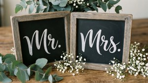 Rustic Mr & Mrs Signs