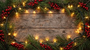 Rustic Pine and Lights