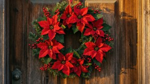 Rustic Poinsettia Wreath