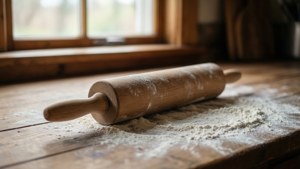 Rustic Rolling Pin on Counter