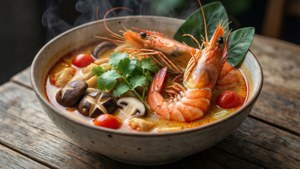 Rustic Tom Yum Prawn Bowl