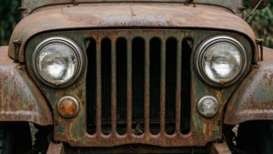 Rustic Vintage Jeep Grill
