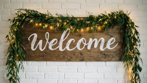Rustic Welcome Banner