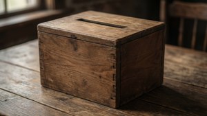 Rustic Wooden Ballot Box