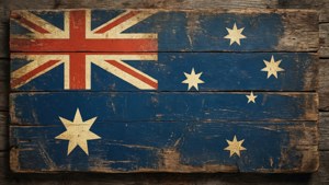 Rustic Wooden Flag