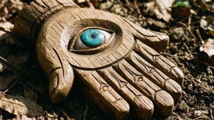 Rustic Wooden Hamsa