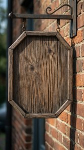 Rustic Wooden Octagon Sign