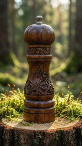 Rustic Wooden Pepper Shaker
