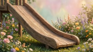 Rustic Wooden Slide