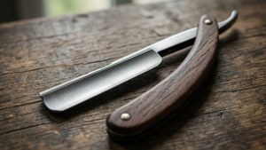 Rustic Wooden Table Razor