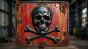 Rusty Skull Sign