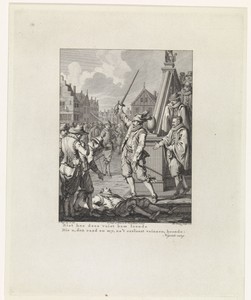 Ruychaver bij het lijk van een Spaansgezinde raadsman te Alkmaar, 1573