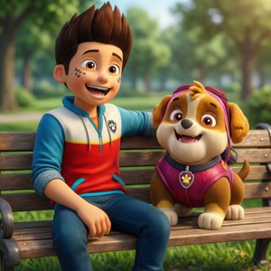 Ryder and Rubble Laughing