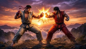 Ryu vs Ken Sunset Showdown