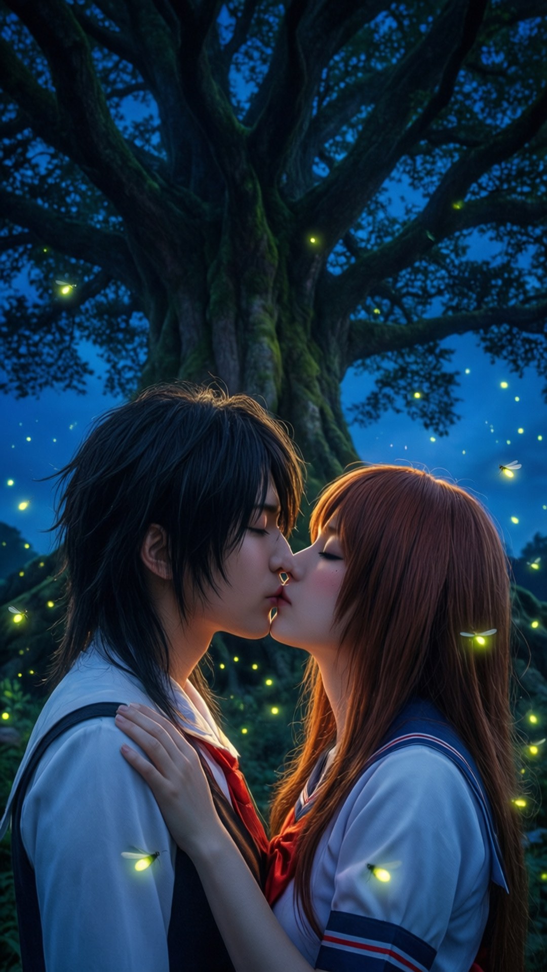 Sacred Tree Kiss by Wallpapers.art Studio
