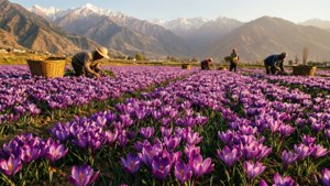 Saffron Fields of Pampore