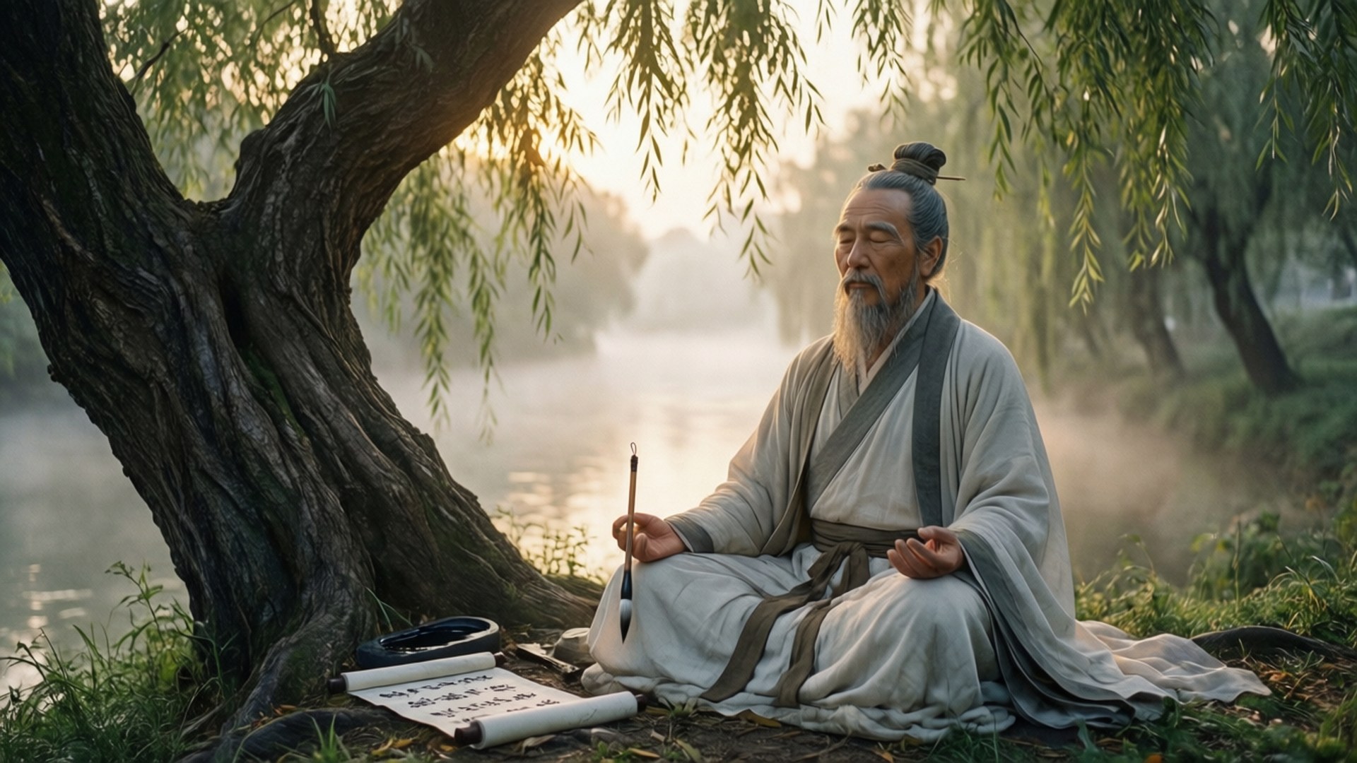 Sage by the River by Wallpapers.art Studio
