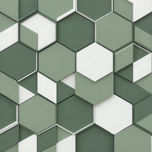 Sage Green Hexagons