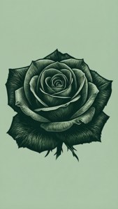 Sage Green Rose Detail