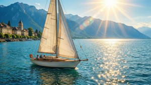 Sailing Montreux Lake