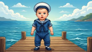 Sailor Baby Boy by Ocean
