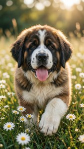 Saint Bernard Puppy Playtime