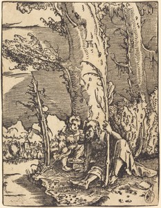 Saint Christopher Seated by a River Bank