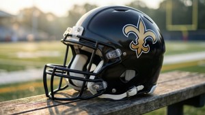Saints Helmet Close-Up