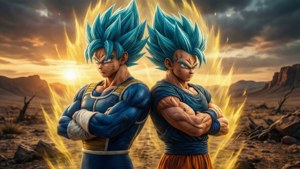 Saiyan Duo Sunset Standoff