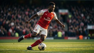 Saka Dribbling at Sunset