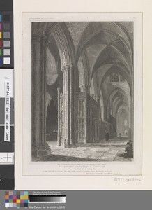 Salisbury Cathedral Church. View of the North Aisle Looking West