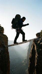 Sam Ladder Over Chasm