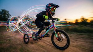 Sam Riding Chiral Bike