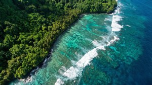 Samoa Aerial Coastline