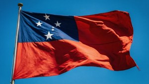 Samoa Flag Waving