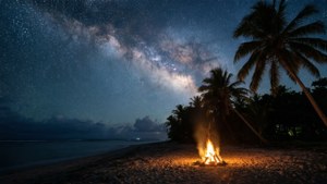 Samoa Starry Beach Bonfire