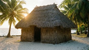 Samoan Fale Golden Hour