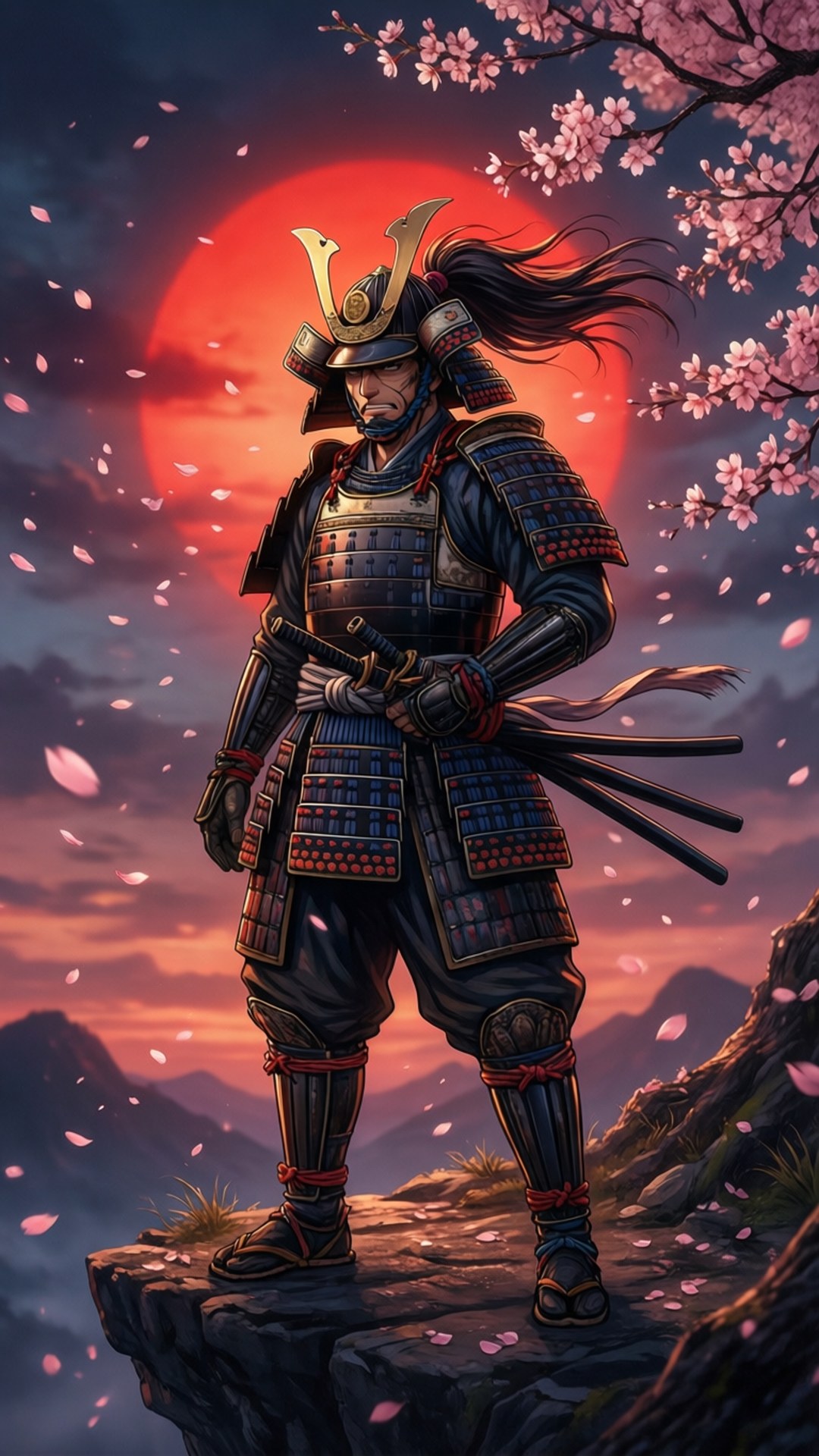 Samurai at Dusk by Wallpapers.art Studio