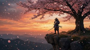 Samurai at Sunset Cliff