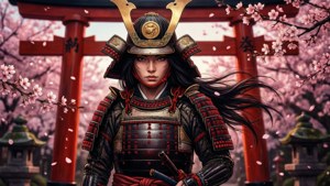 Samurai at Torii
