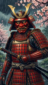Samurai Oni Devil Horns
