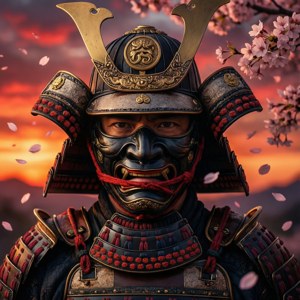 Samurai Sunset Mask