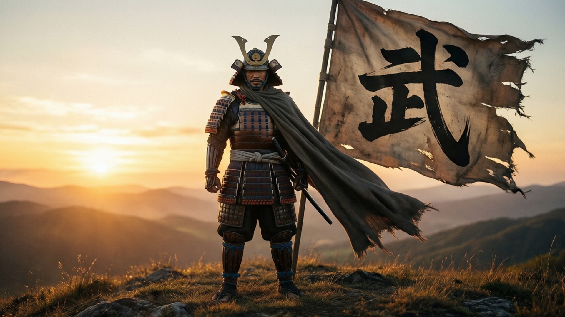Samurai Warrior Banner by Wallpapers.art Studio