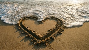 Sand Heart Washing Away