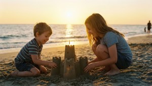 Sandcastle Sunset Fun