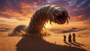 Sandworm Emergence at Sunset