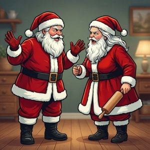 Santa and Mrs. Claus Fight