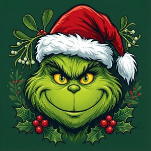 Santa Hat Grinch Graphic