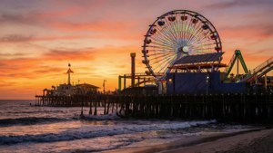 Santa Monica Pier Sunset Glow