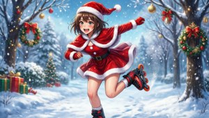 Santa on Rollerblades